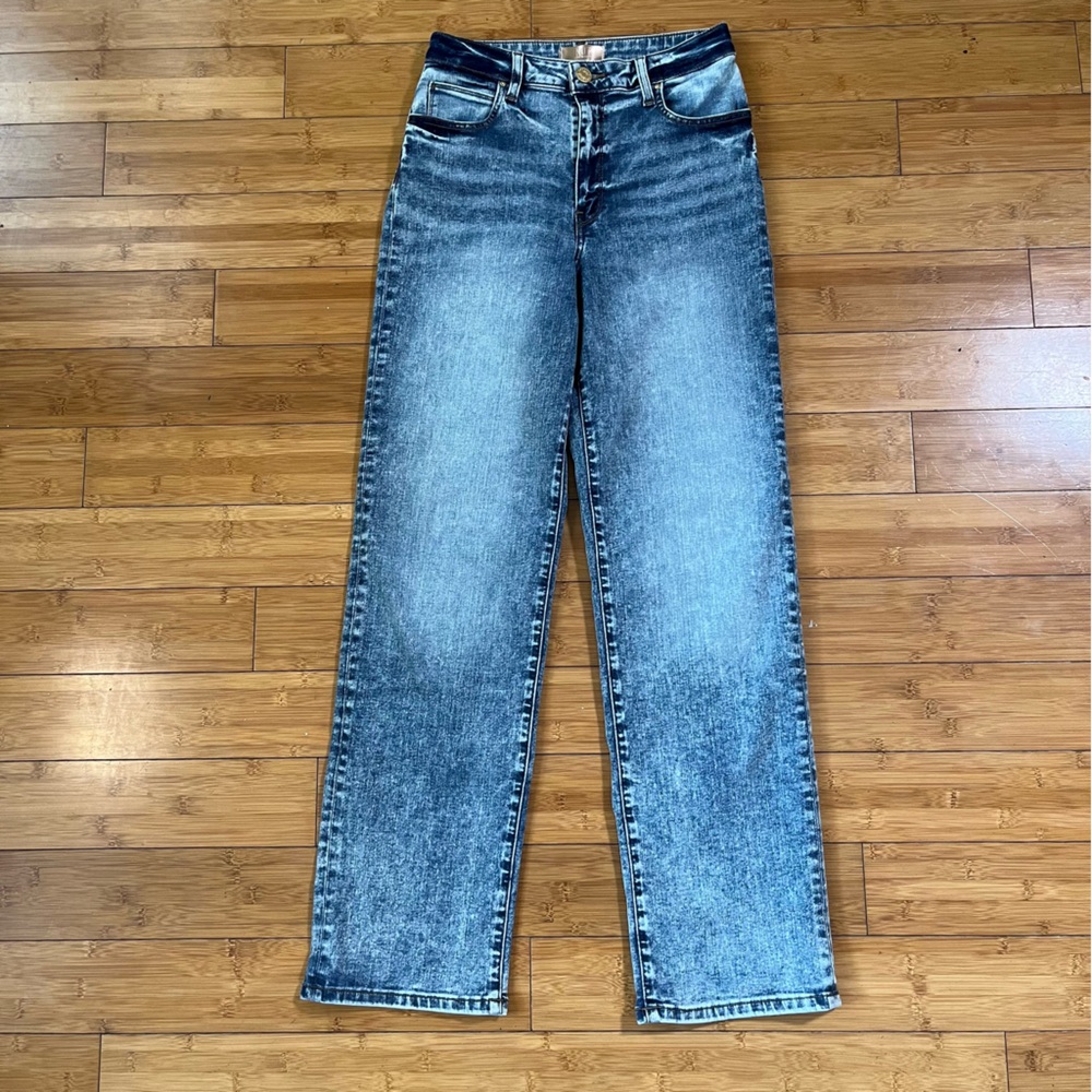 Kut from the Kloth High Rise Sienna Straight Leg Jeans in Stone Wash Denim NWOT - Picture 4 of 16